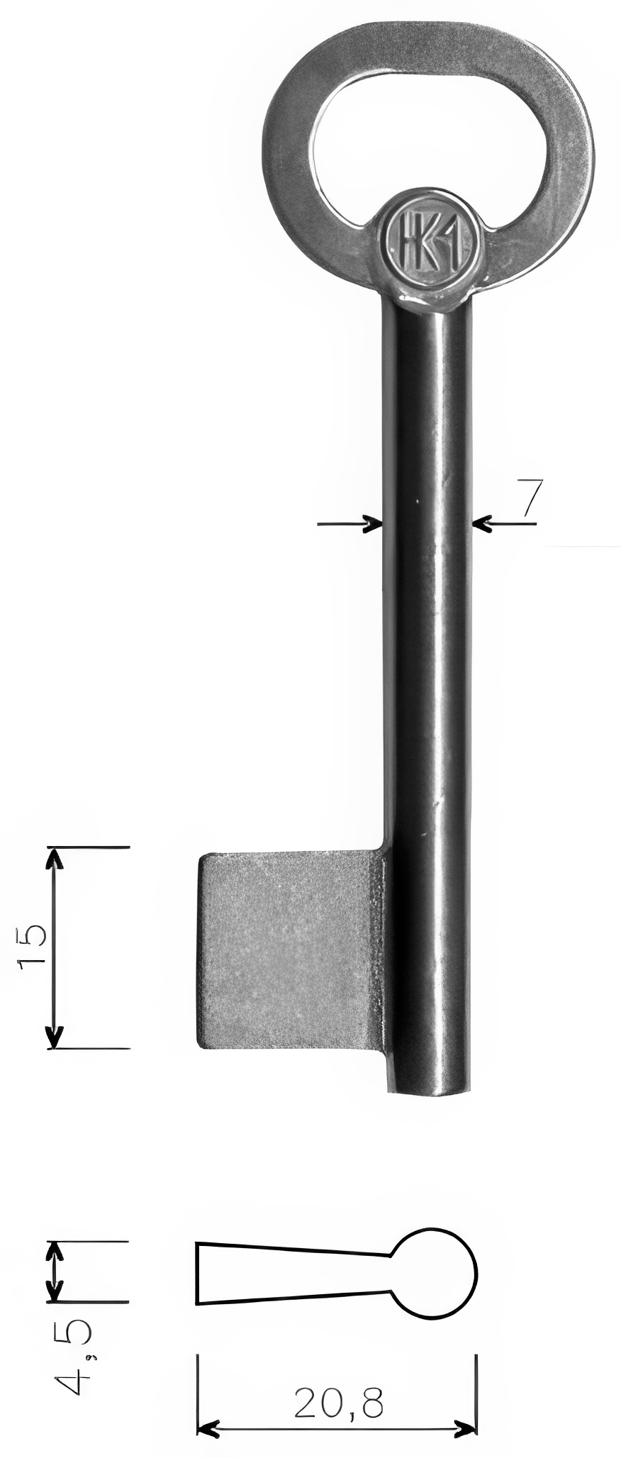 Zámečnický produkt Klíče dozické celé HK 1