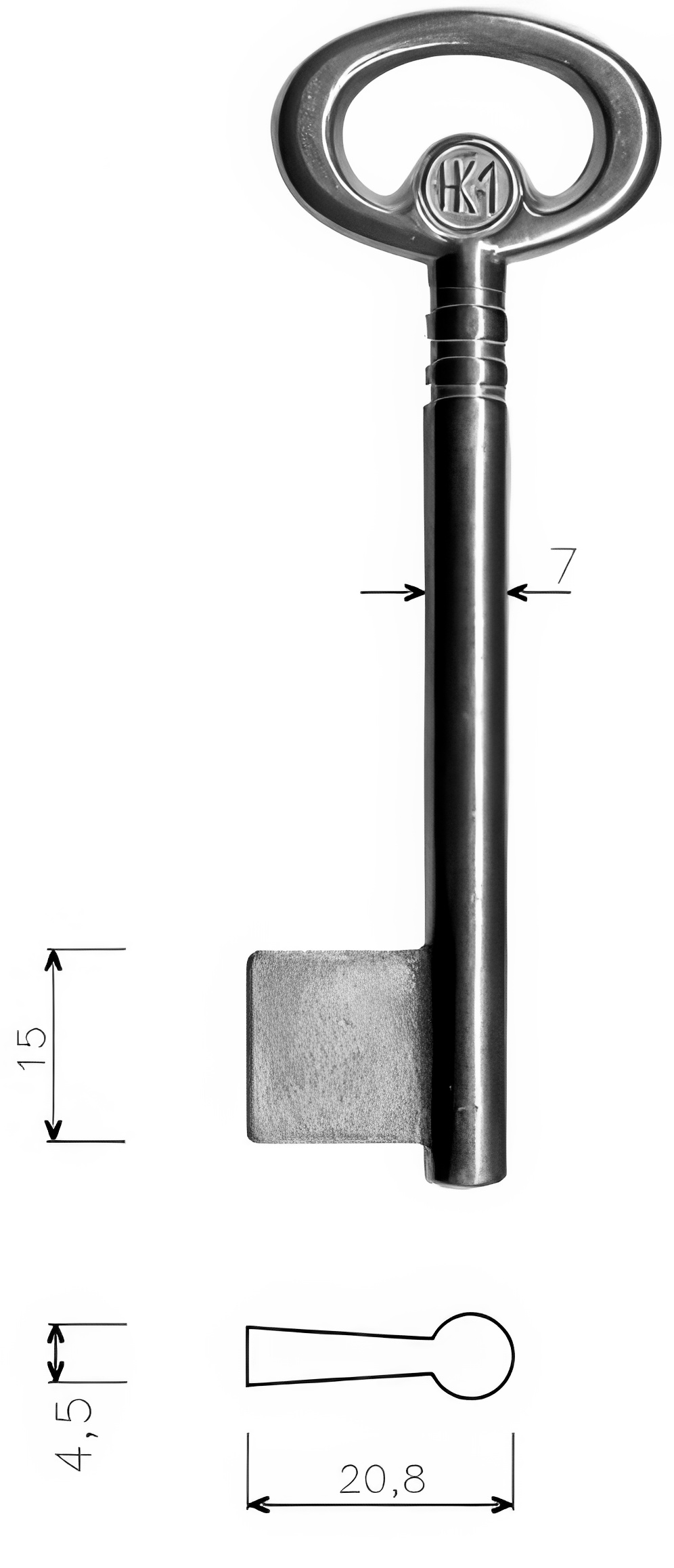 Zámečnický produkt Klíče dozické celé HK 1A