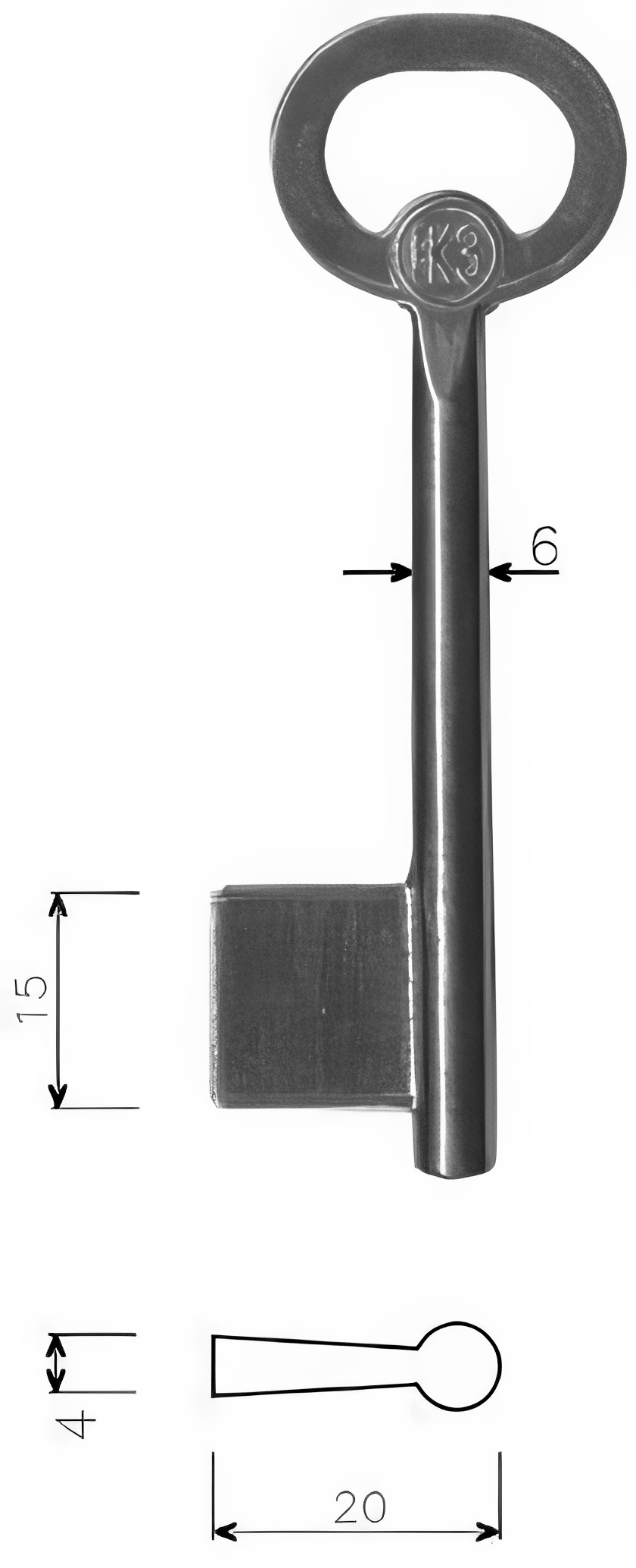 Zámečnický produkt Klíče dozické celé HK 3