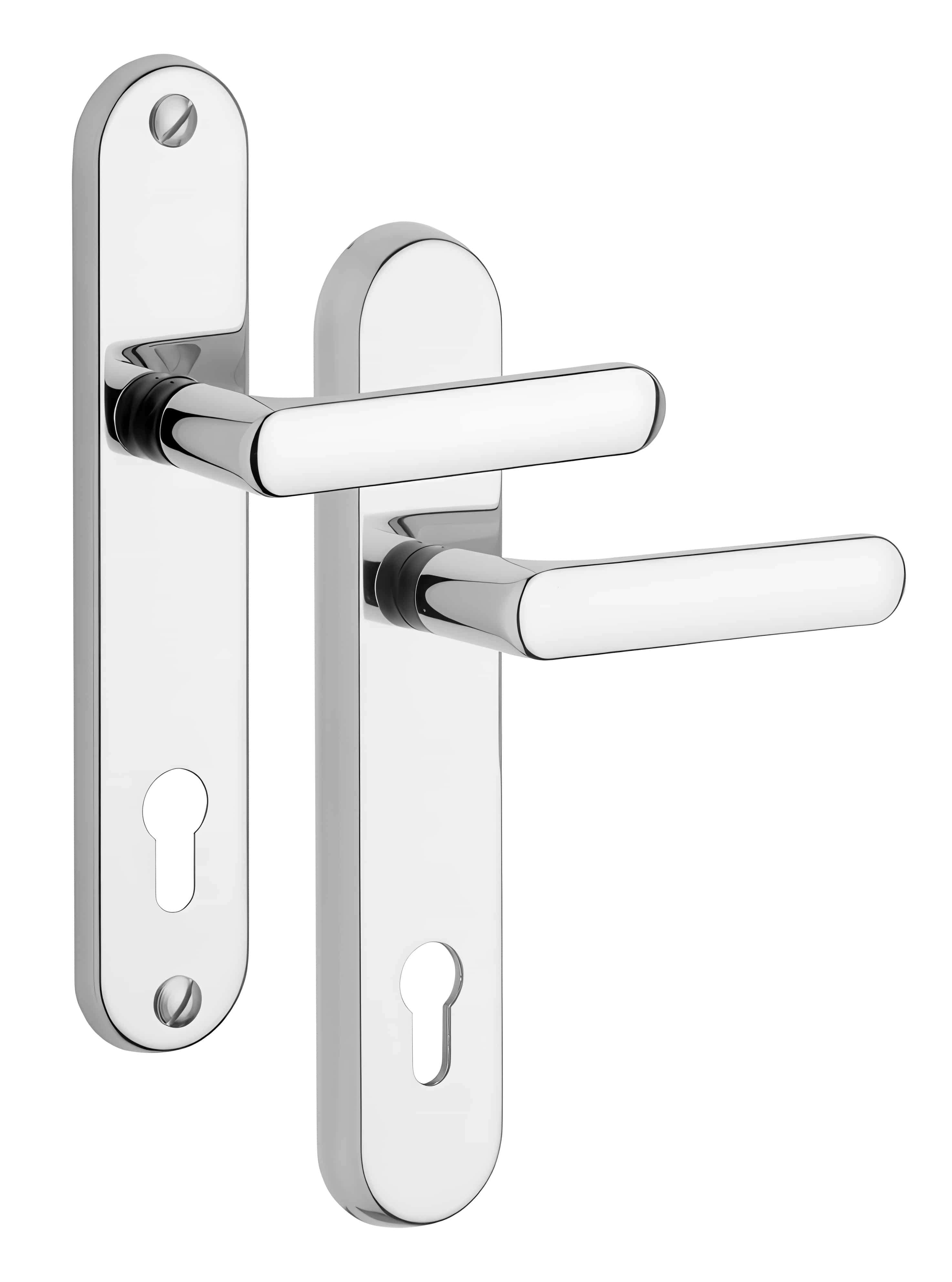 Bezpečnostní kování Rostex 807/90 oblé EXCLUSIVE chrom nerez