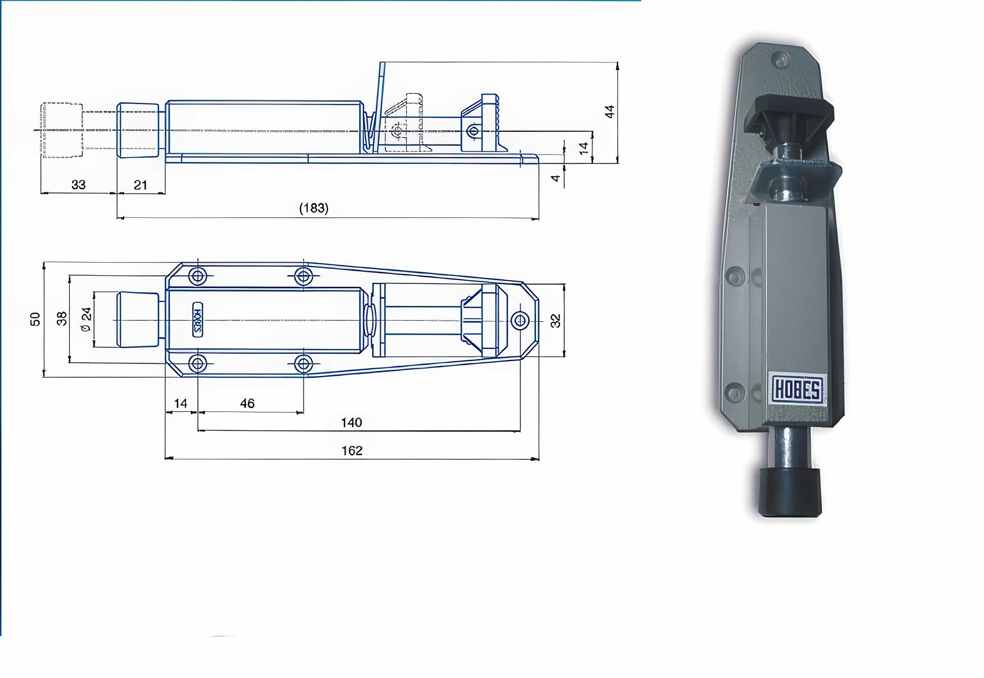 Zámečnický produkt Stavěč dveří HOBES SD 1 s gumou