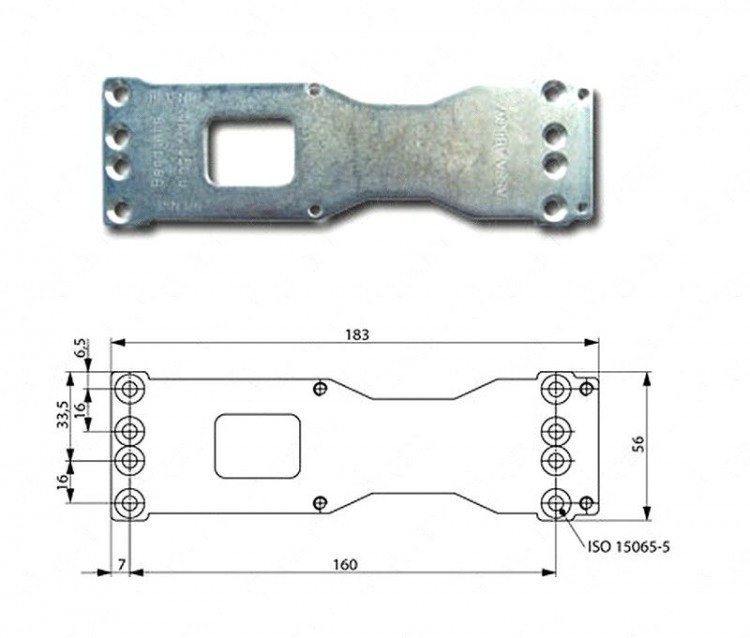 Zámečnický produkt Montážní plech A120-DC200/300/500/700 - FAB
