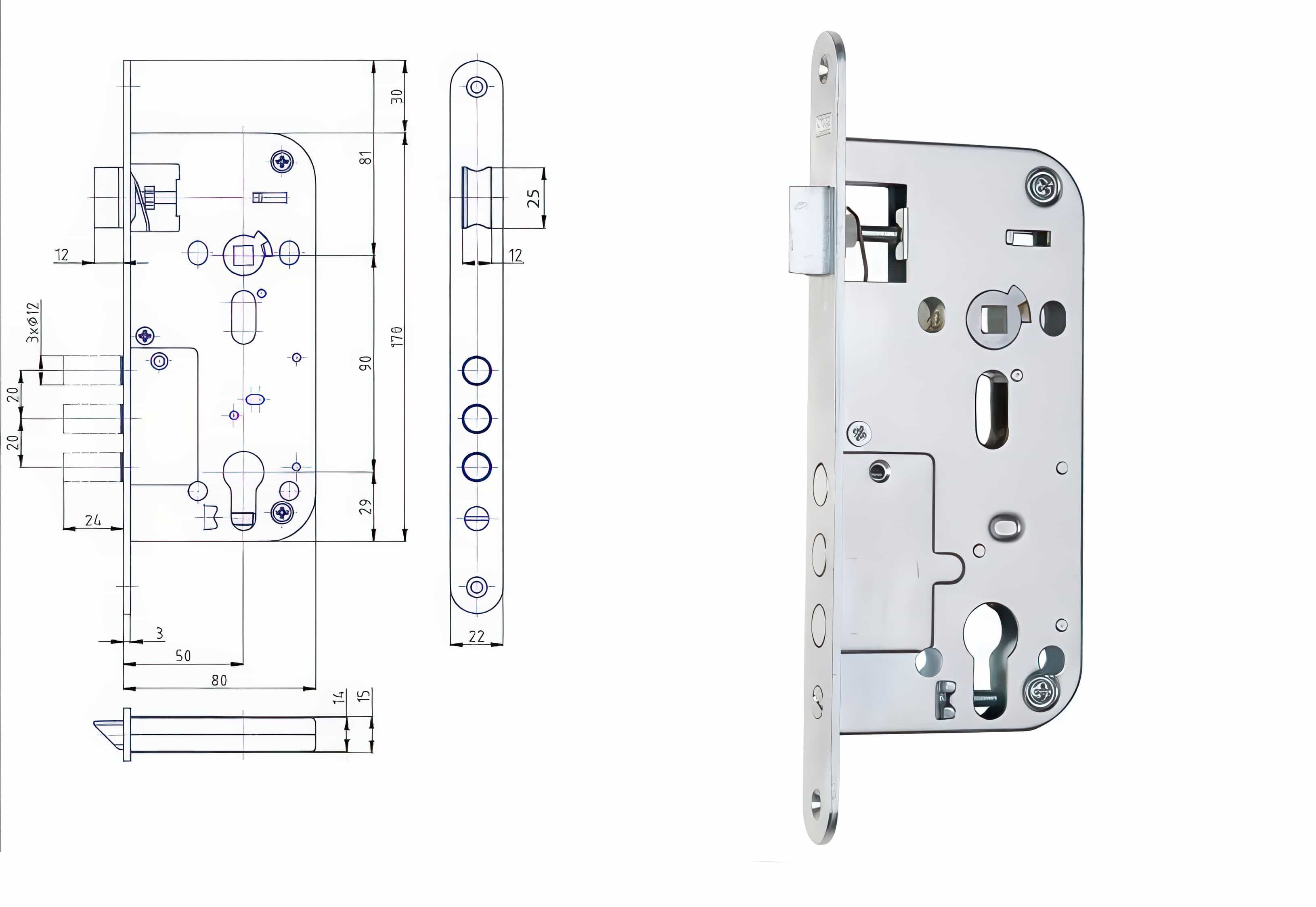 Zámečnický produkt Zámek HOBES K 114