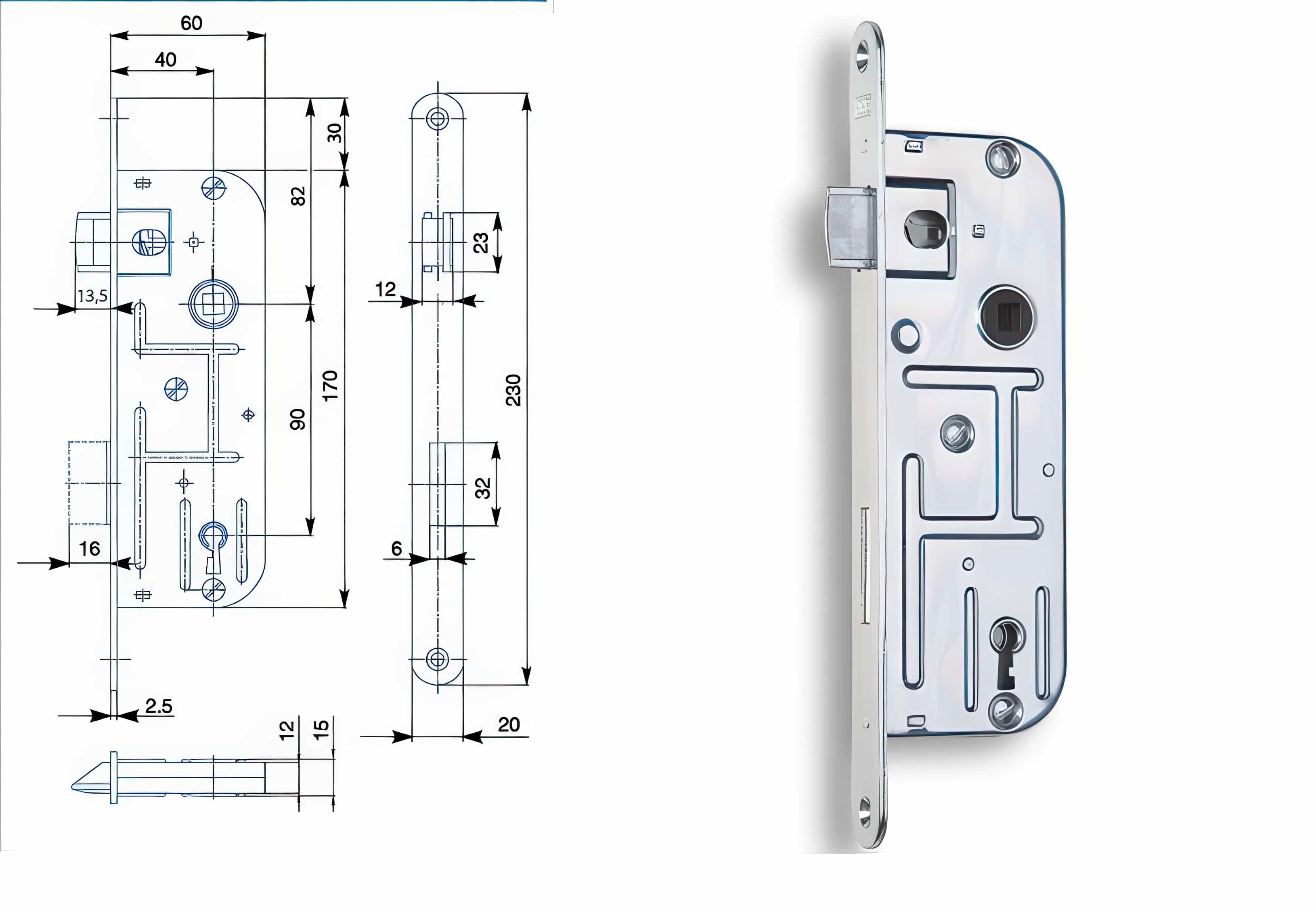 Zámečnický produkt Zámek HOBES 02-03