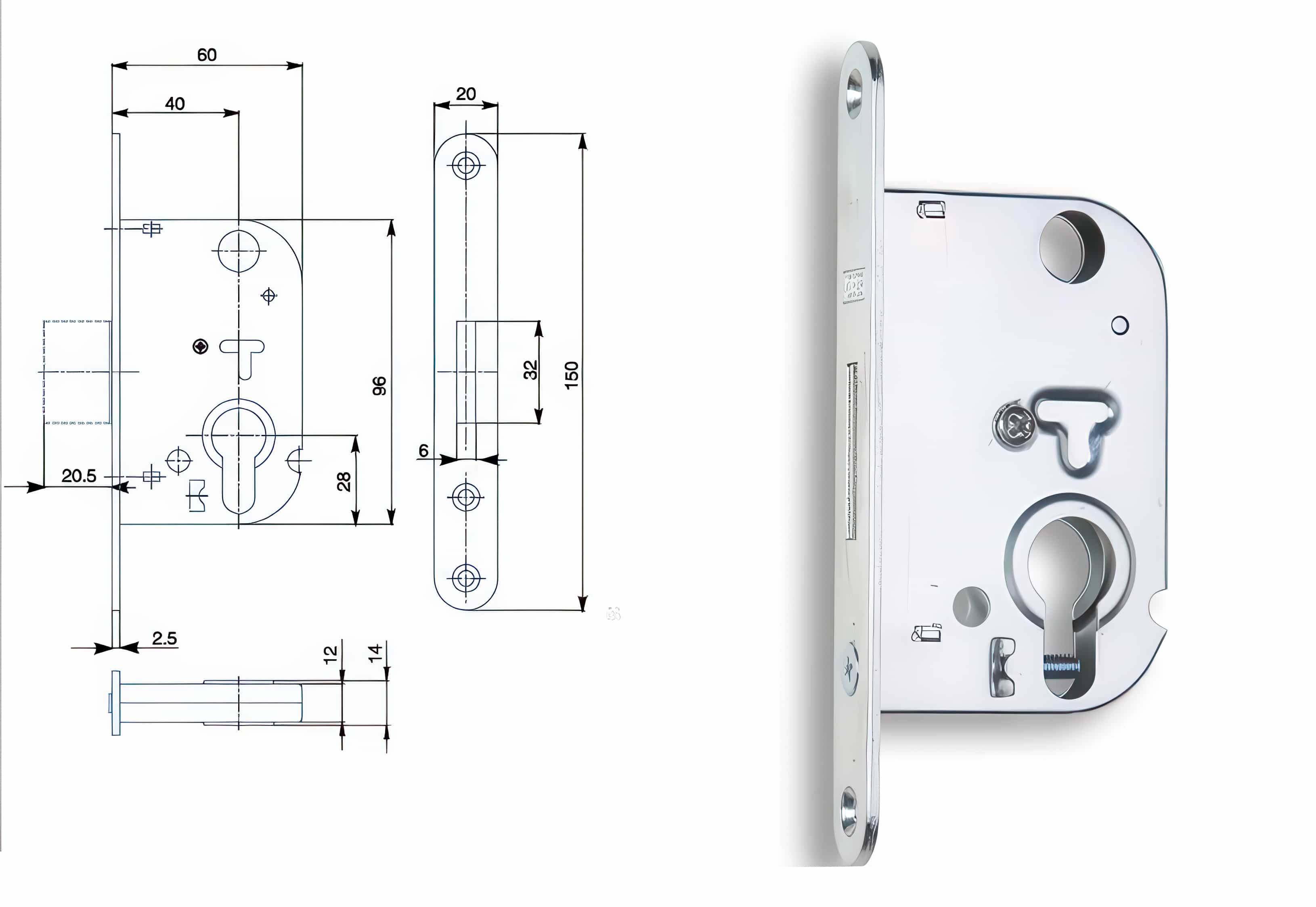 Petlice / závora / zástrč Zámek HOBES K 132