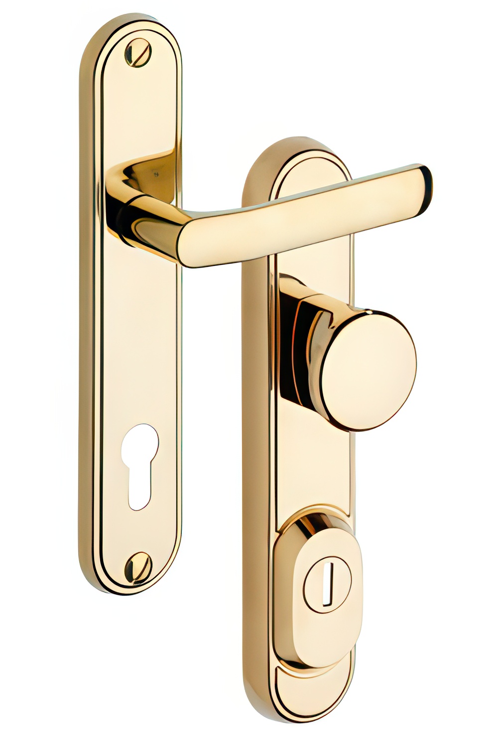 Bezpečnostní kování Rostex R1/72 Oblé EXCLUSIVE knoflík titan leštěný