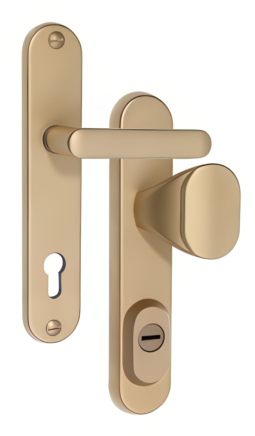 Bezpečnostní kování Rostex R1/72 Oblé EXCLUSIVE madlo titan matný