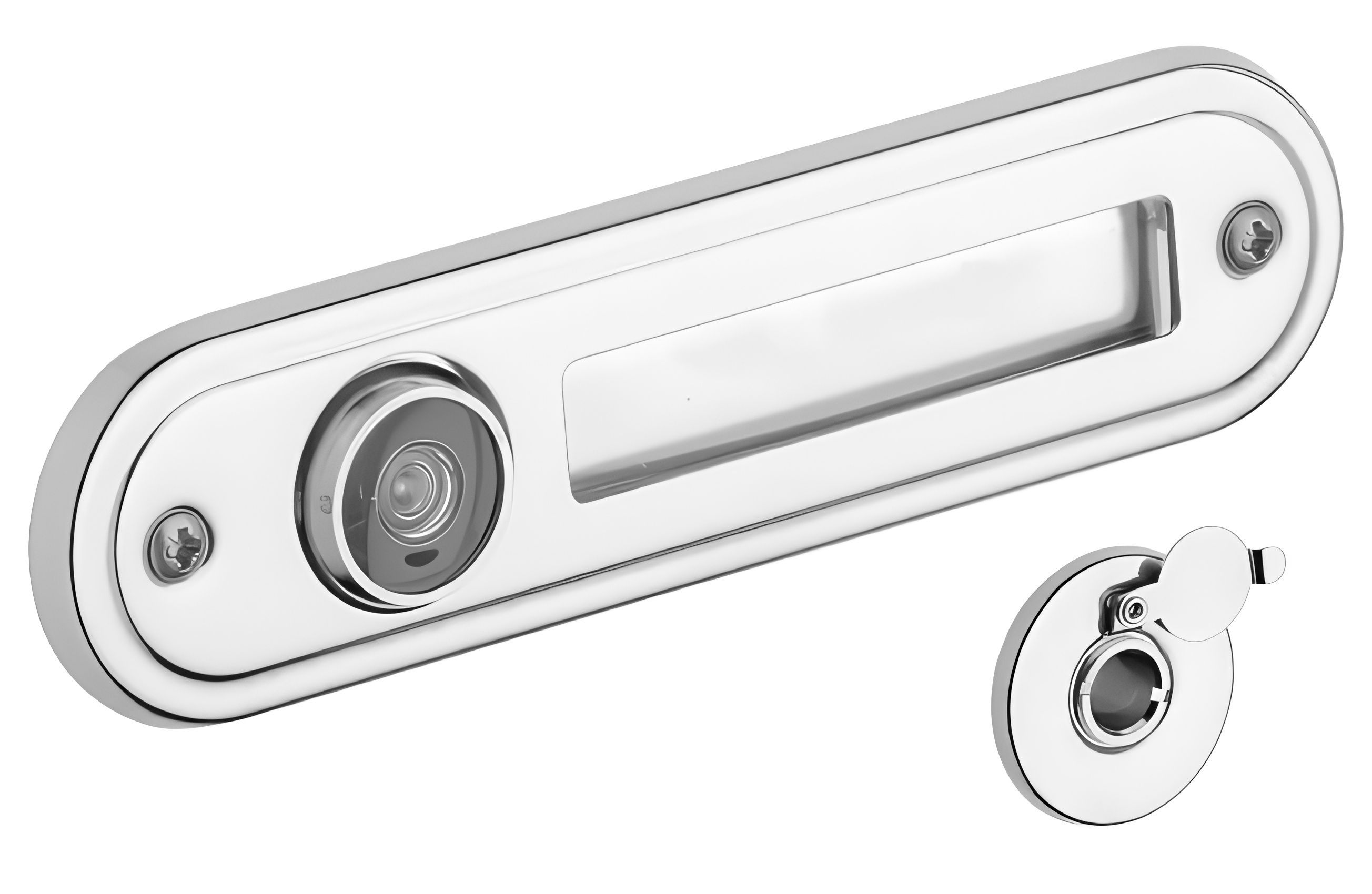 Zámečnický produkt Průhledítko se jmenovkou oblé Rostex titan