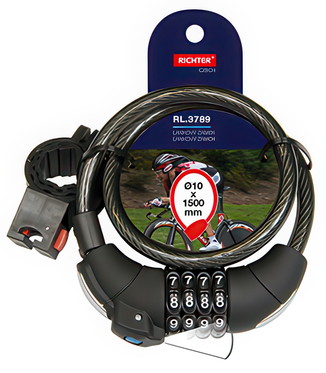 Zámečnický produkt Kódový lankový zámek se světlem RL.3789 - RICHTER CZECH