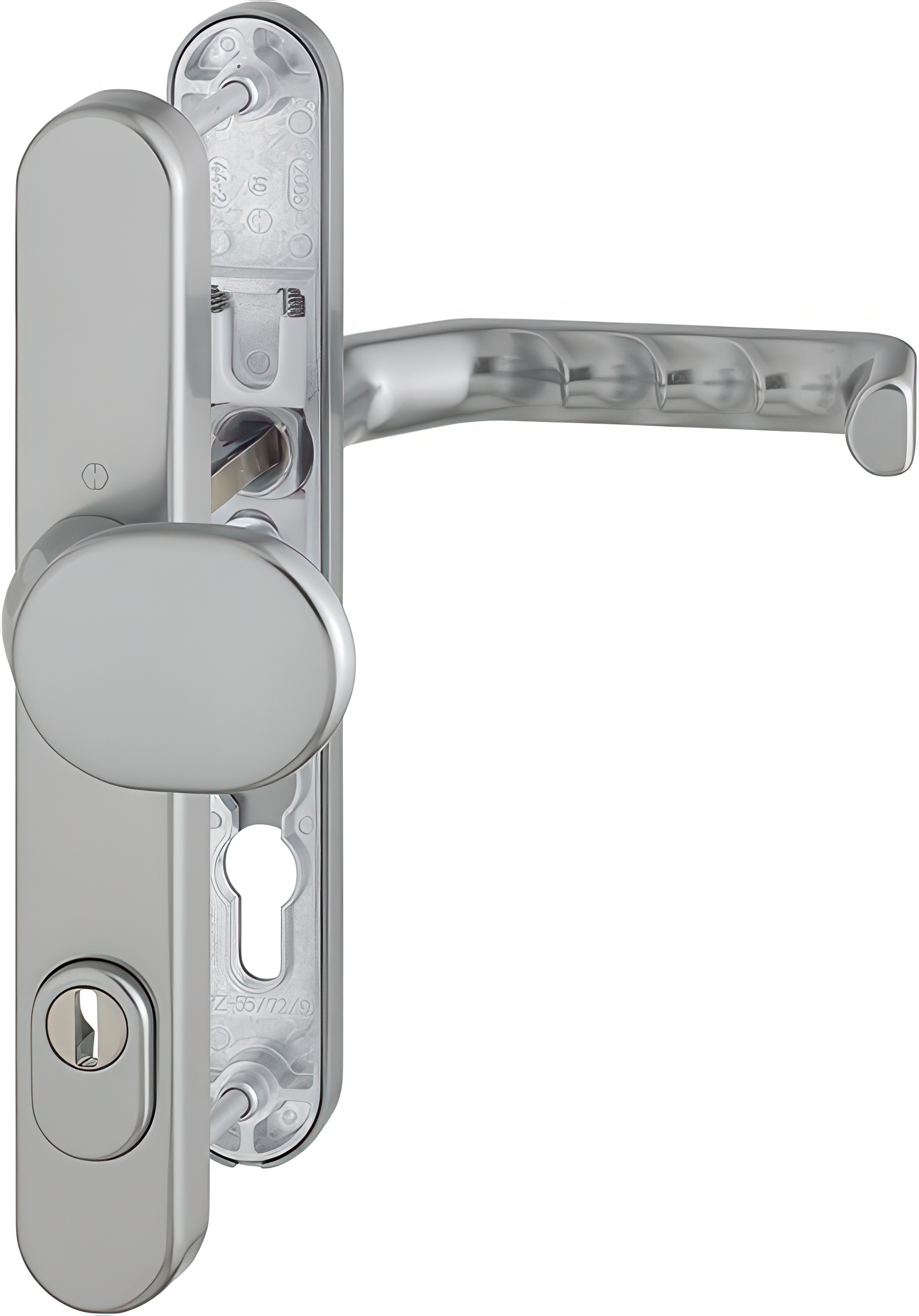 Bezpečnostní kování HOPPE LIVERPOOL Klika-Knoflík hliník barvy oceli s překrytím vložky