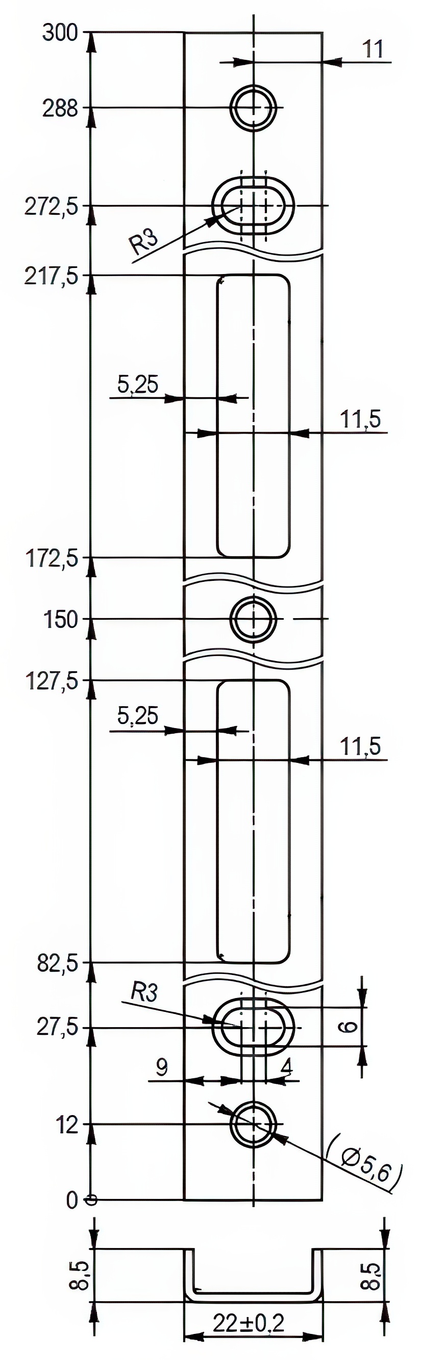 ERBI samozamykací zámky - Protiplech - U 300