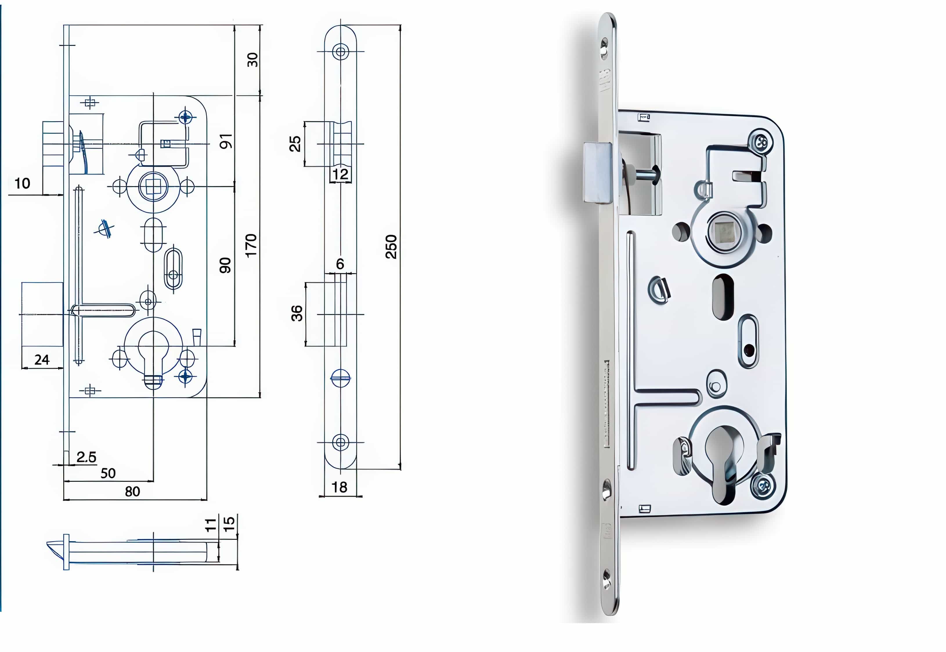 Zámečnický produkt Zámek HOBES 24027 C PP