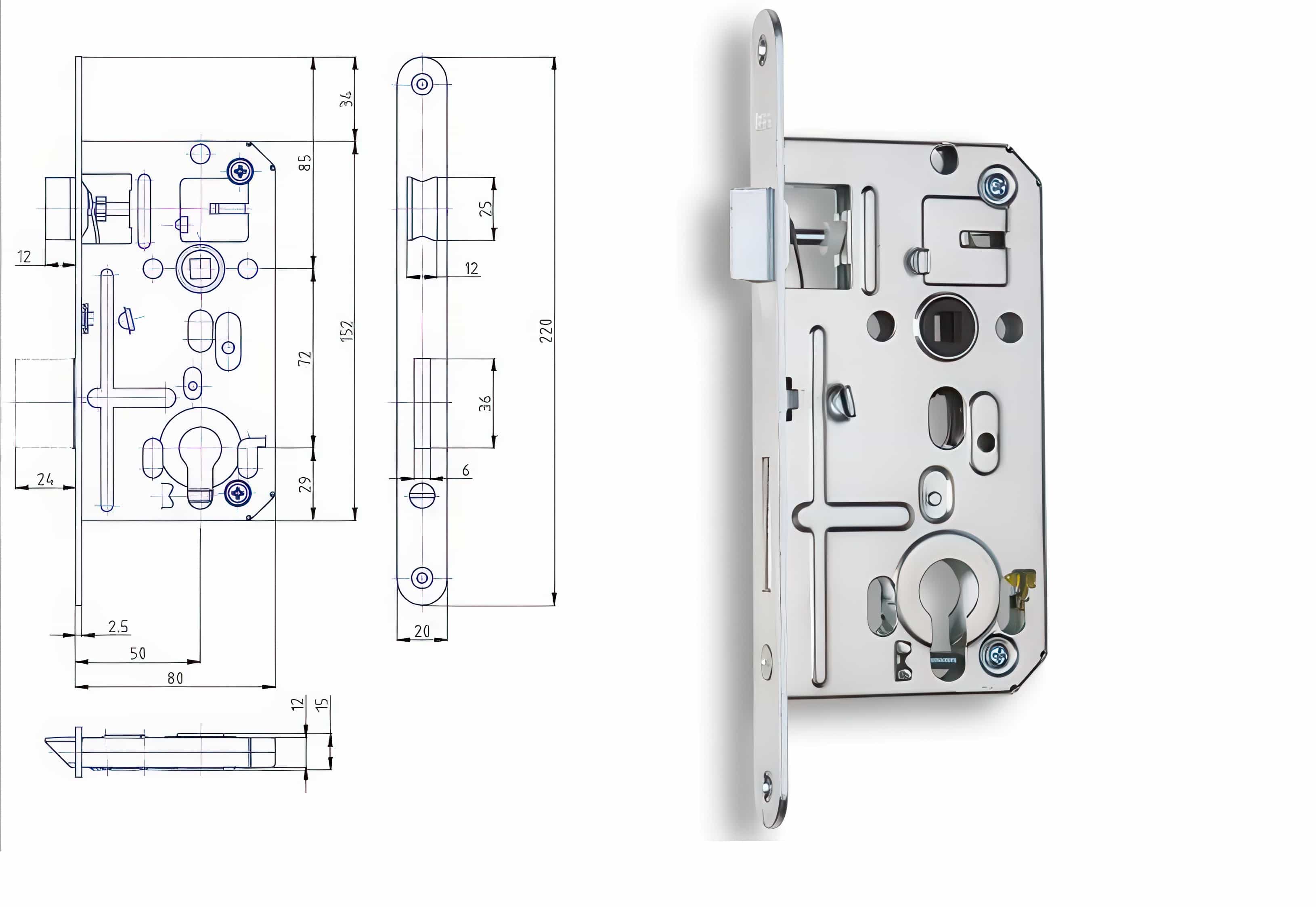Zámečnický produkt Zámek HOBES K 133 PP