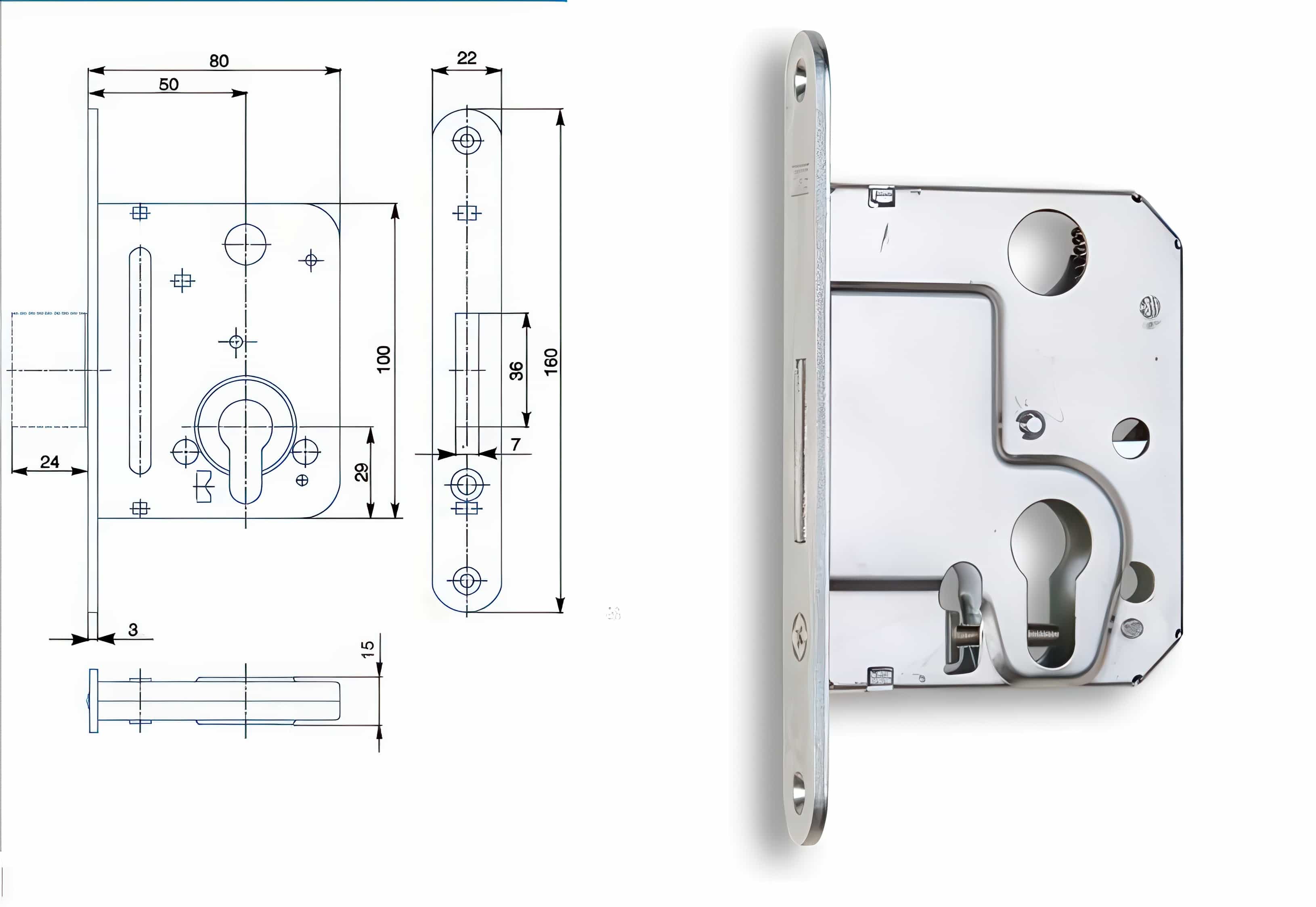 Petlice / závora / zástrč Zámek HOBES 2634