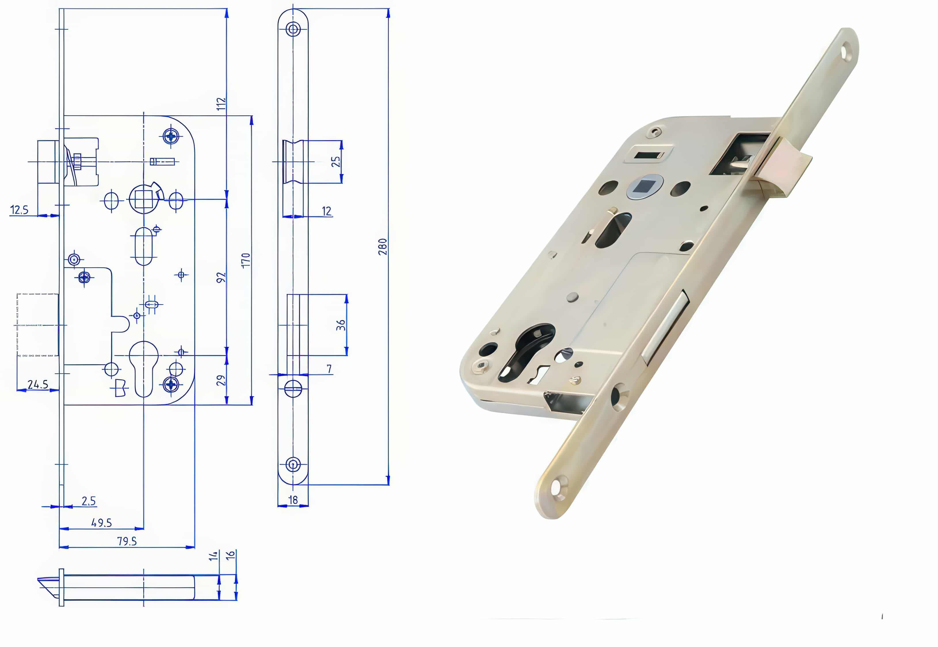 Zámečnický produkt Zámek HOBES K 162