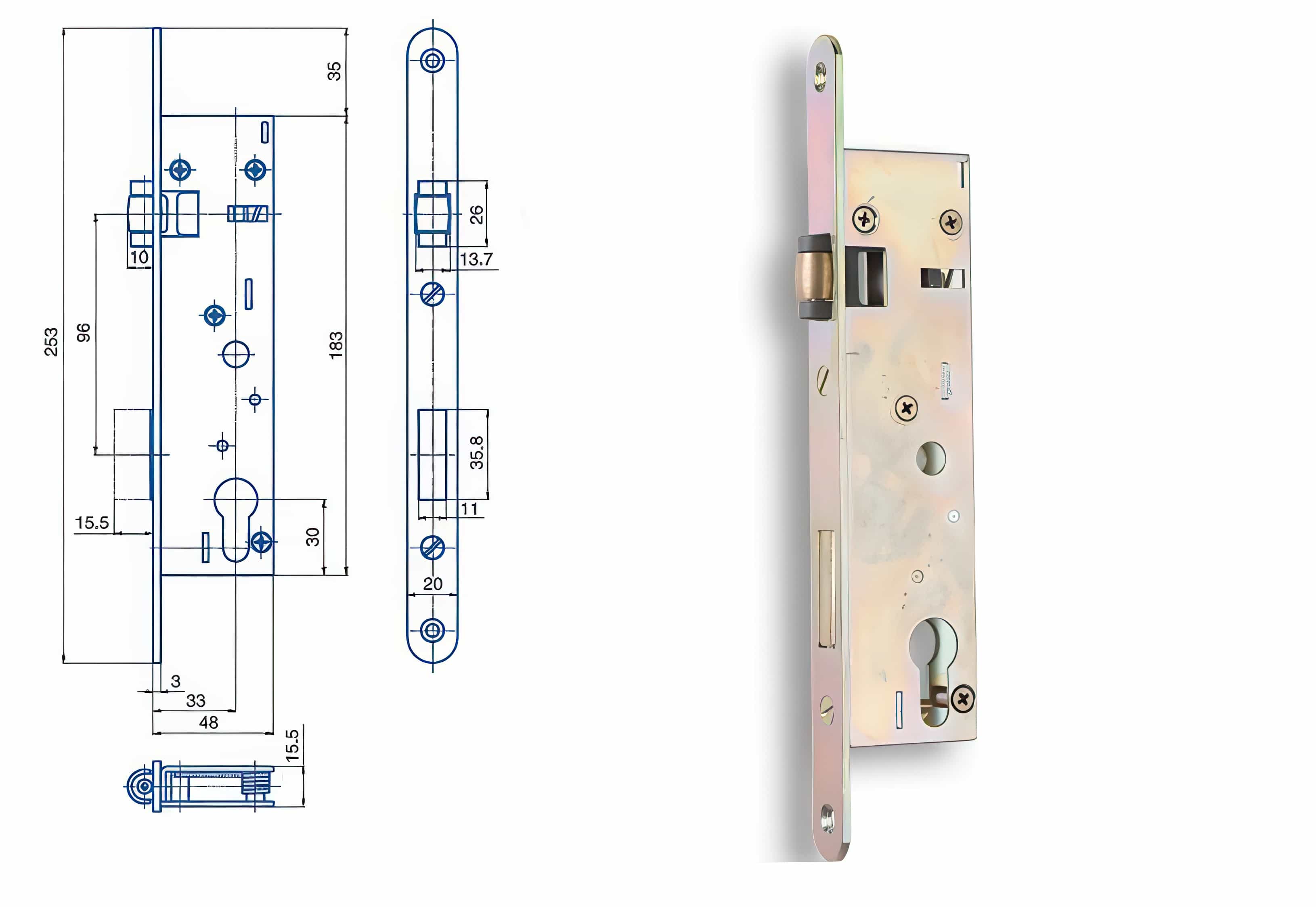 Cylindrická vložka Zámek HOBES BZD 114