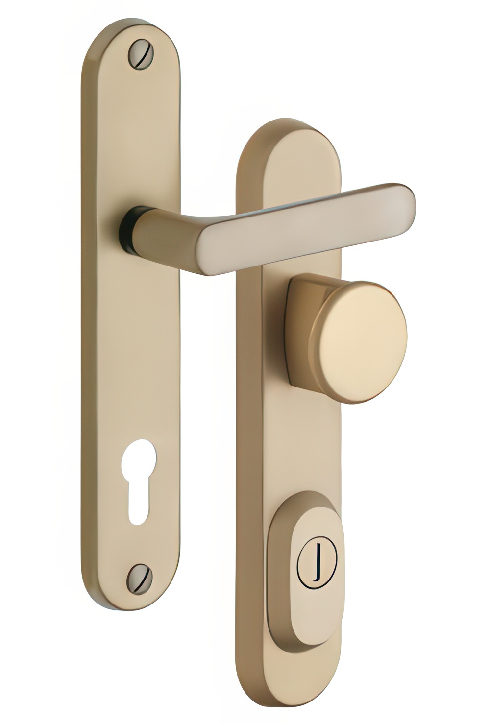 Bezpečnostní kování Rostex R1/72 Oblé EXCLUSIVE knoflík titan matný