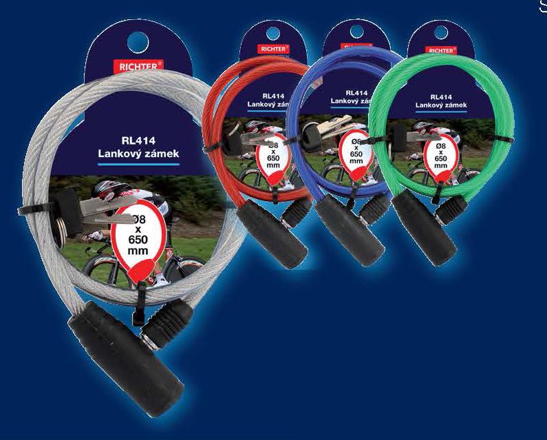 Zámečnický produkt Lankový zámek RICHTER RL414 zelený - RICHTER CZECH