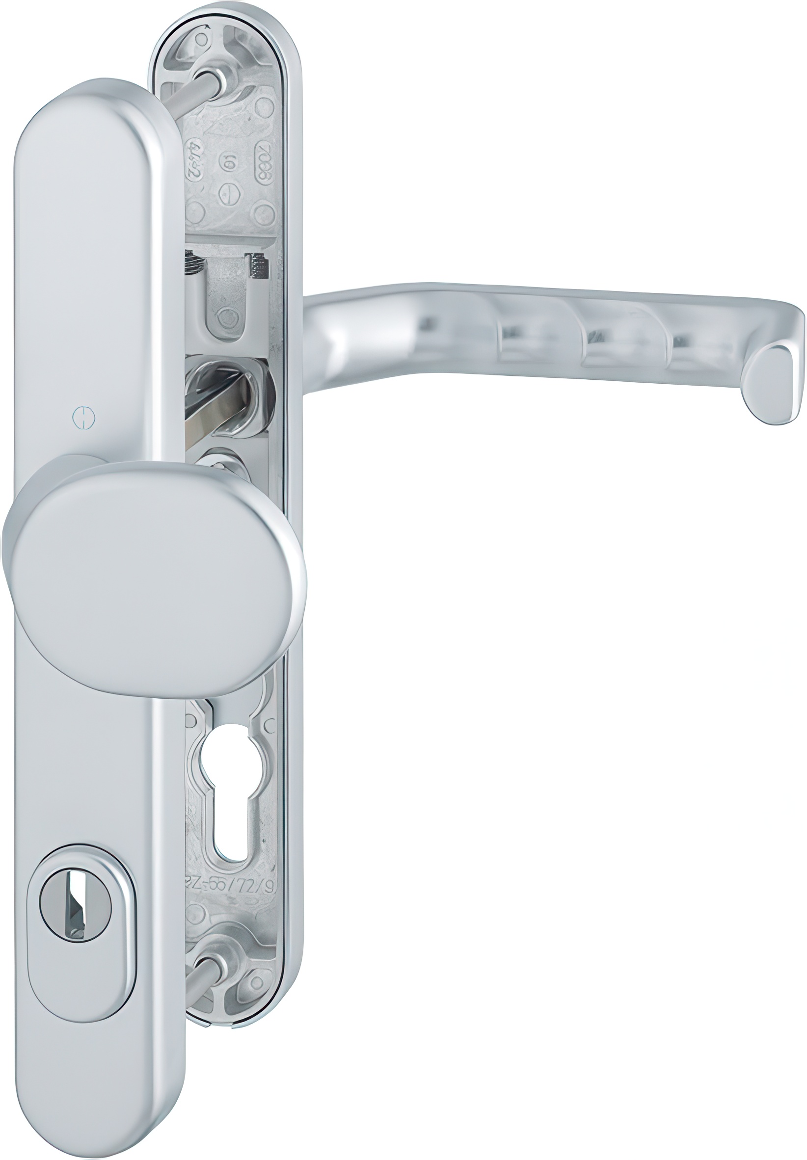 Bezpečnostní kování HOPPE LIVERPOOL Klika-Knoflík stříbrný matný hliník s překrytím vložky